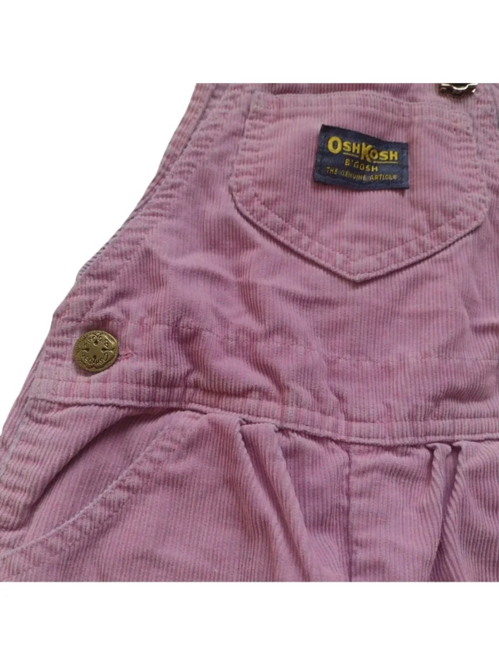 OshKosh B'Gosh Girls Overalls 2T Set of 2 Floral Purple Heavy Duty Play Coverall